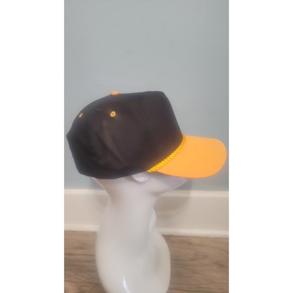 Vintage San Sun Snapback Hat Black Gold Rope Trucker Cap Nwot Made in Sri Lanka - Picture 6 of 6